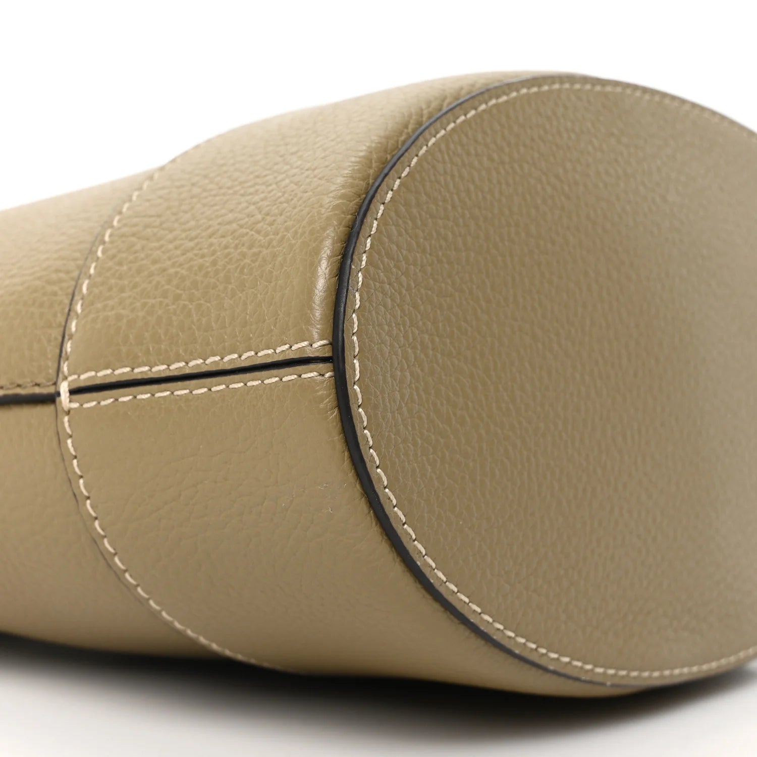 Small Classic Grain Silky Calfskin Lily Tote Linen Green