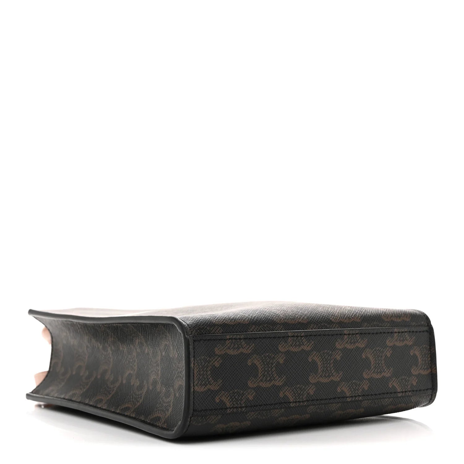 Triomphe Canvas Calfskin Mini Vertical Cabas Tan