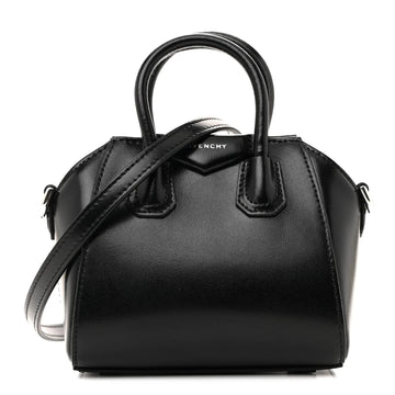 Shiny Lord Calfskin Micro Antigona Black