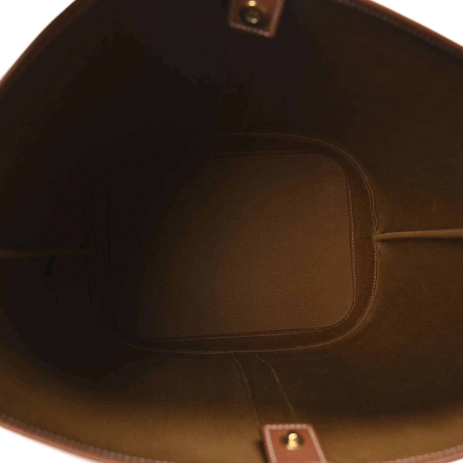 Triomphe Canvas Calfskin Medium Bucket Bag Tan