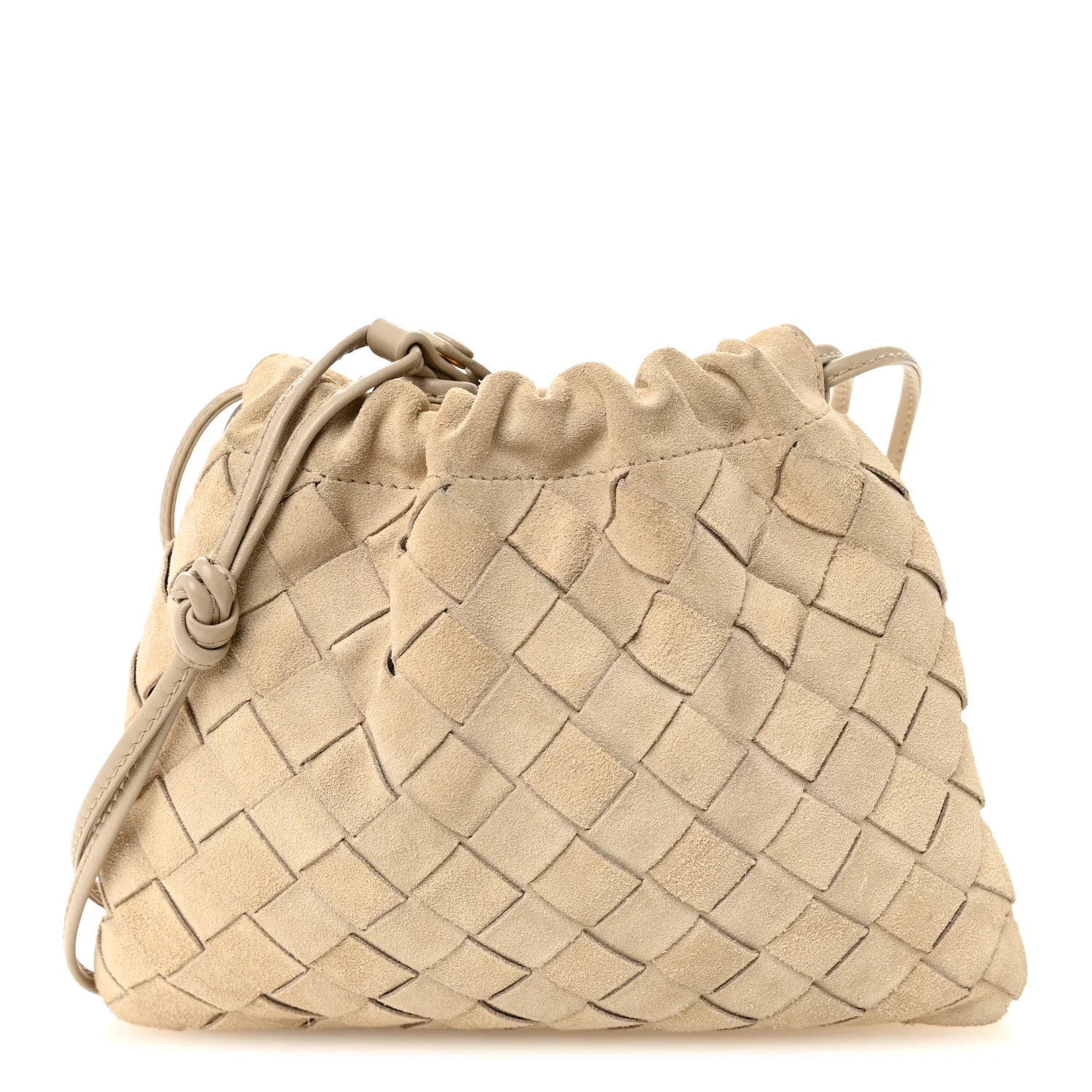 Suede Intrecciato Small Dustbag Ecru Gold