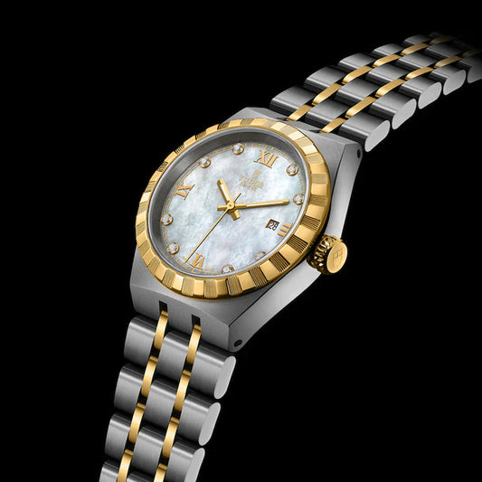 Royal, Stainless Steel and 18K Yellow Gold with Diamond-Set, 28Mm, Ref# M28303-0007