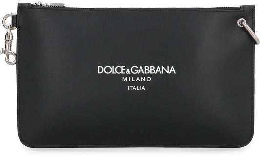 NECESSAIRE LEATHER FLAT POUCH