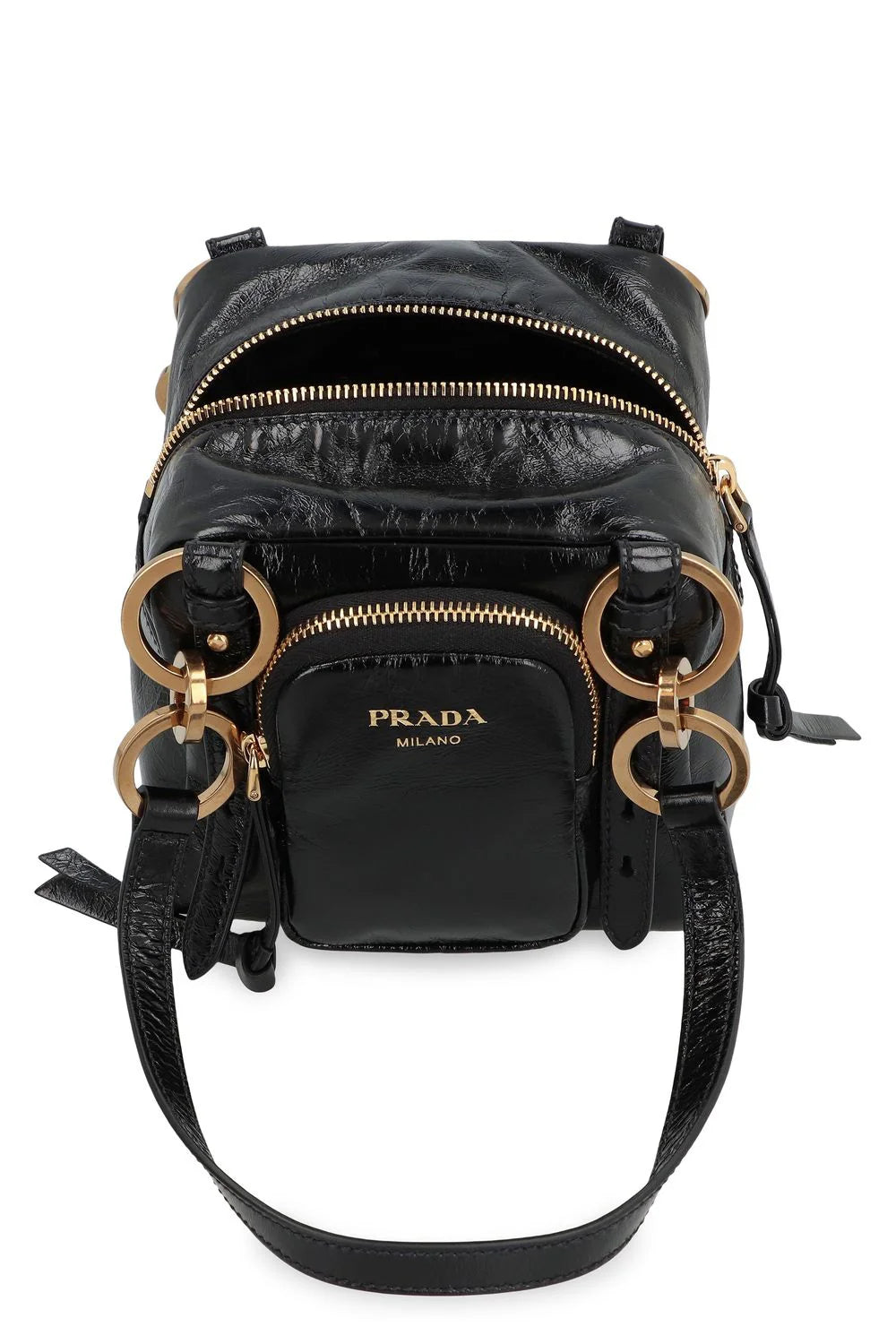 DANGLE LEATHER BOSTON BAG