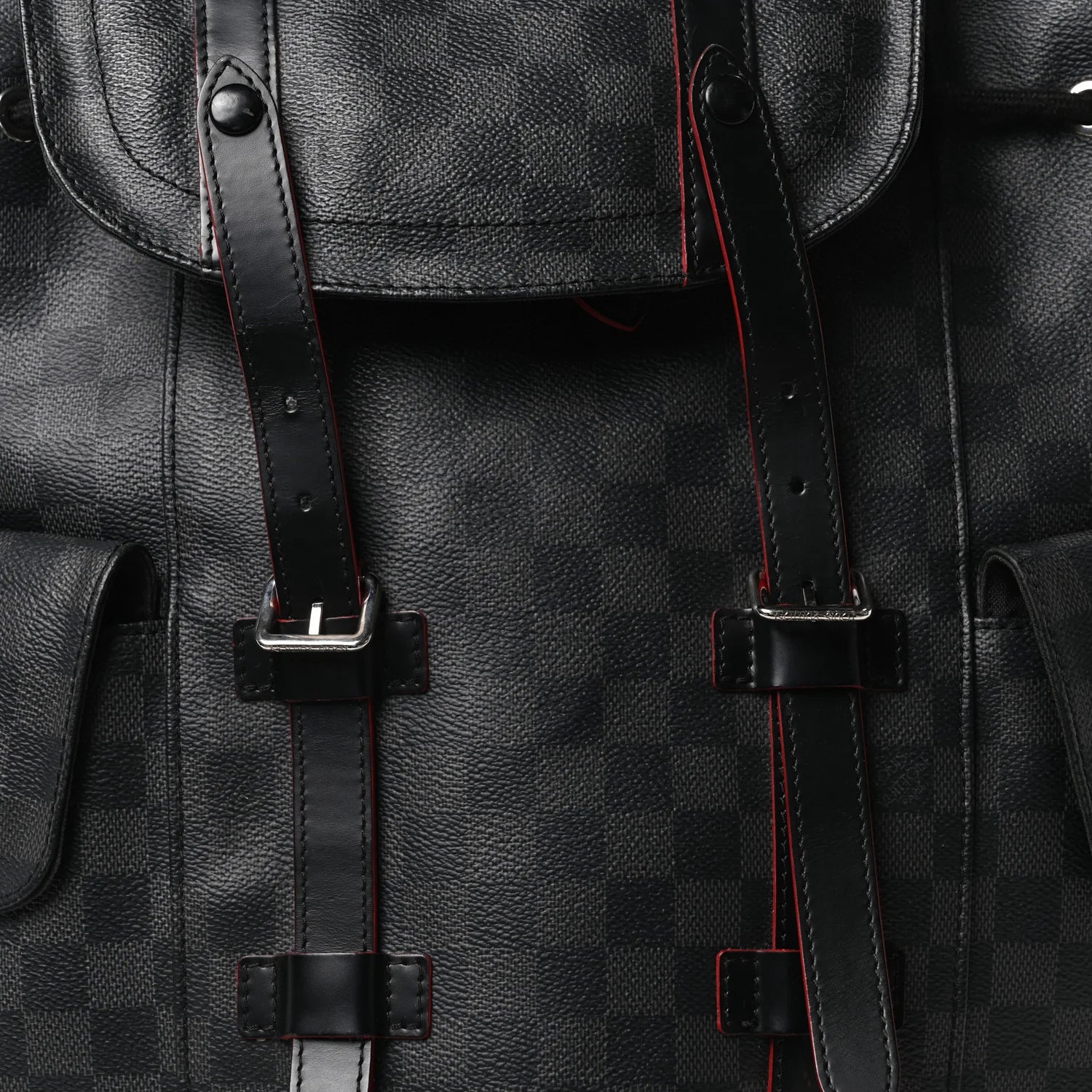 Damier Graphite Christopher PM Red