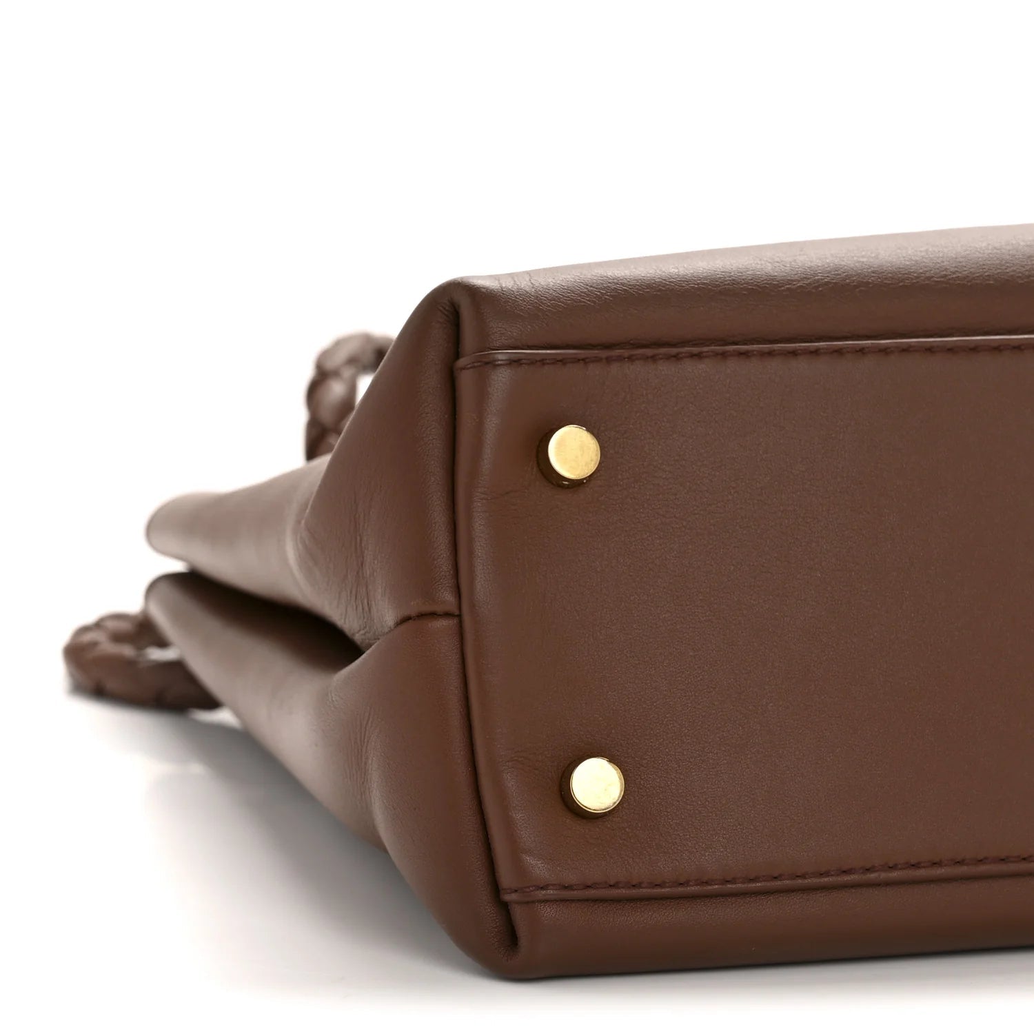 Silky Calfskin Medium Andiamo Shoulder Bag Sapele Redstone