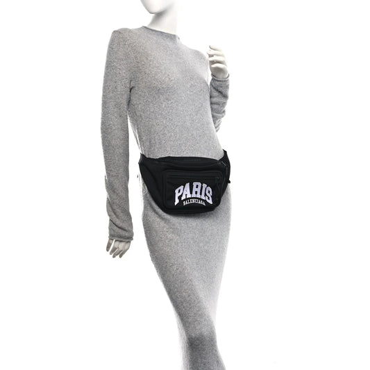 Nylon Canvas Paris Explorer Belt Bag Black