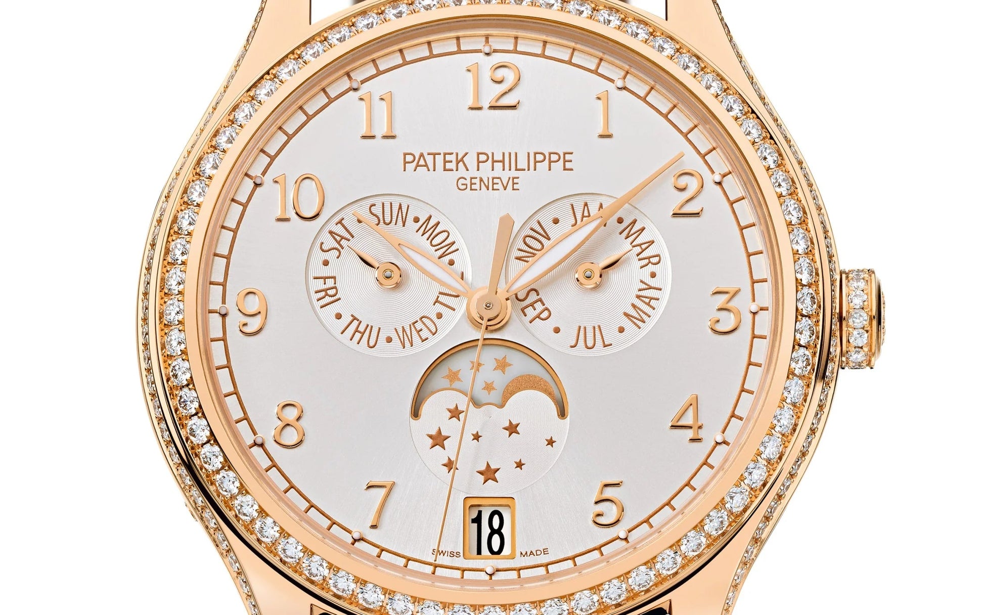 Complication, 18K Rose Gold Set with 155 Diamonds (~1.34 Ct), 38Mm, Annual Calendar Ref# 4947R-001