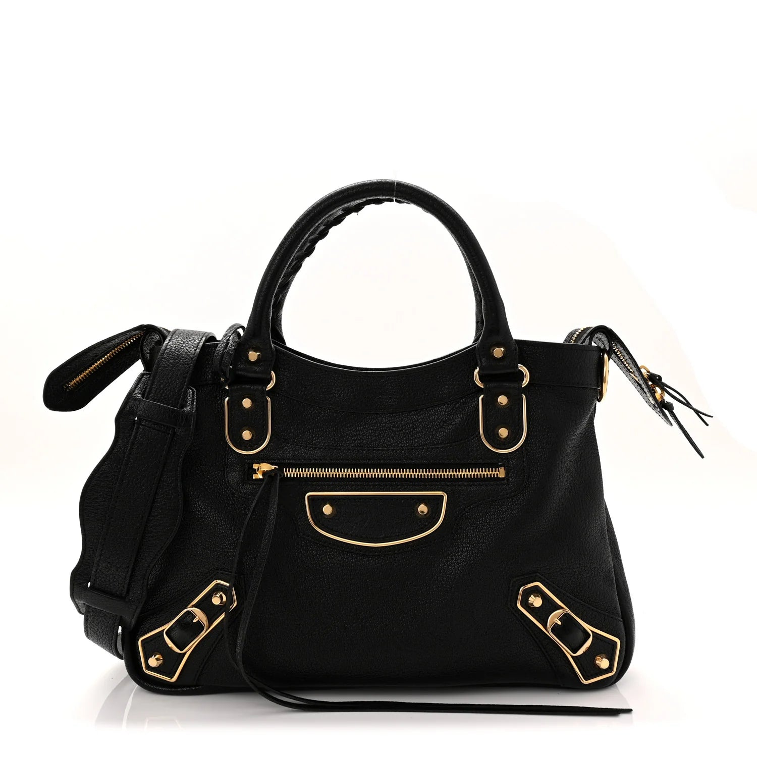 Chevre Gold Metallic Edge Hardware Town Black