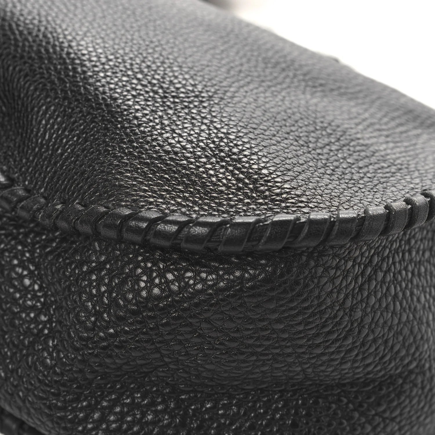 Vitello Daino Chain Braided Hobo Black