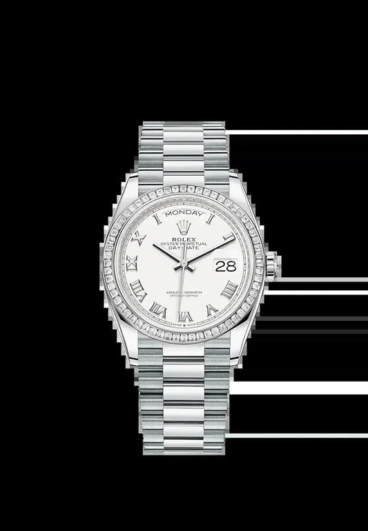 Day-Date, 36Mm, Platinum and Diamonds, Ref# 128396Tbr-0010