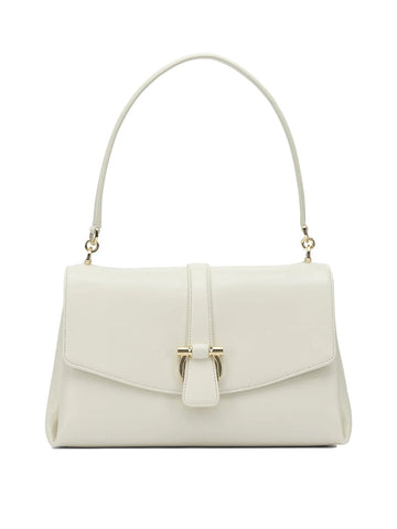 Leather Shoulder Bag with Flap