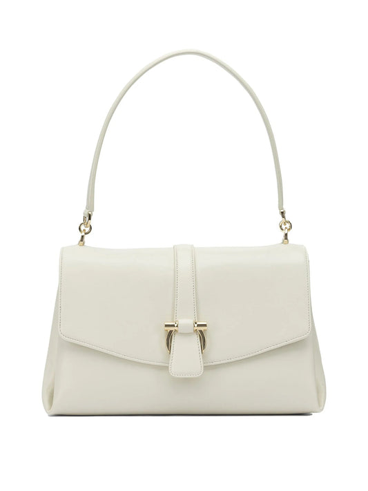 Leather Shoulder Bag with Flap