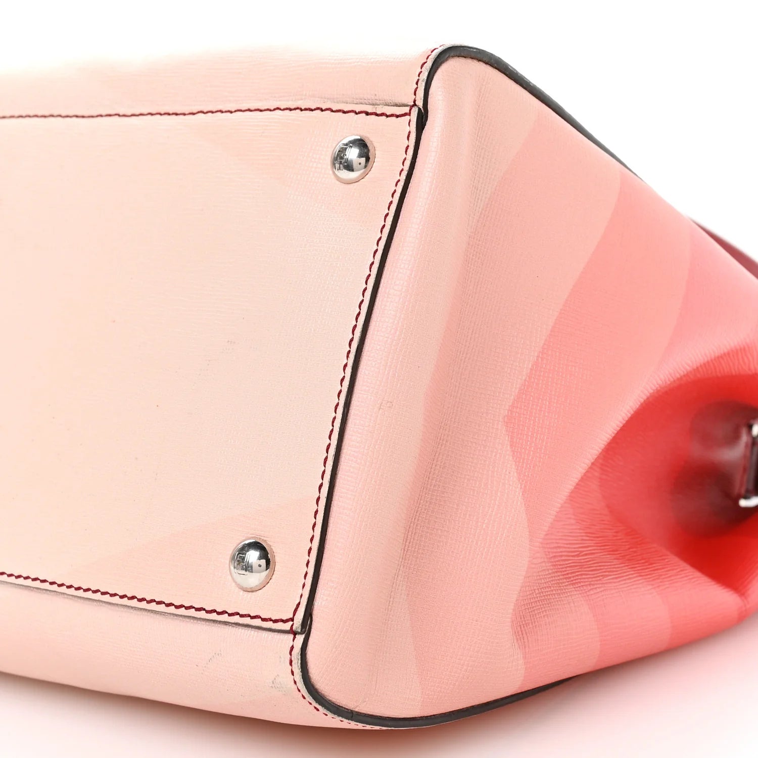 Vitello Elite Geometric Degrade Regular 2Jours Tote Red