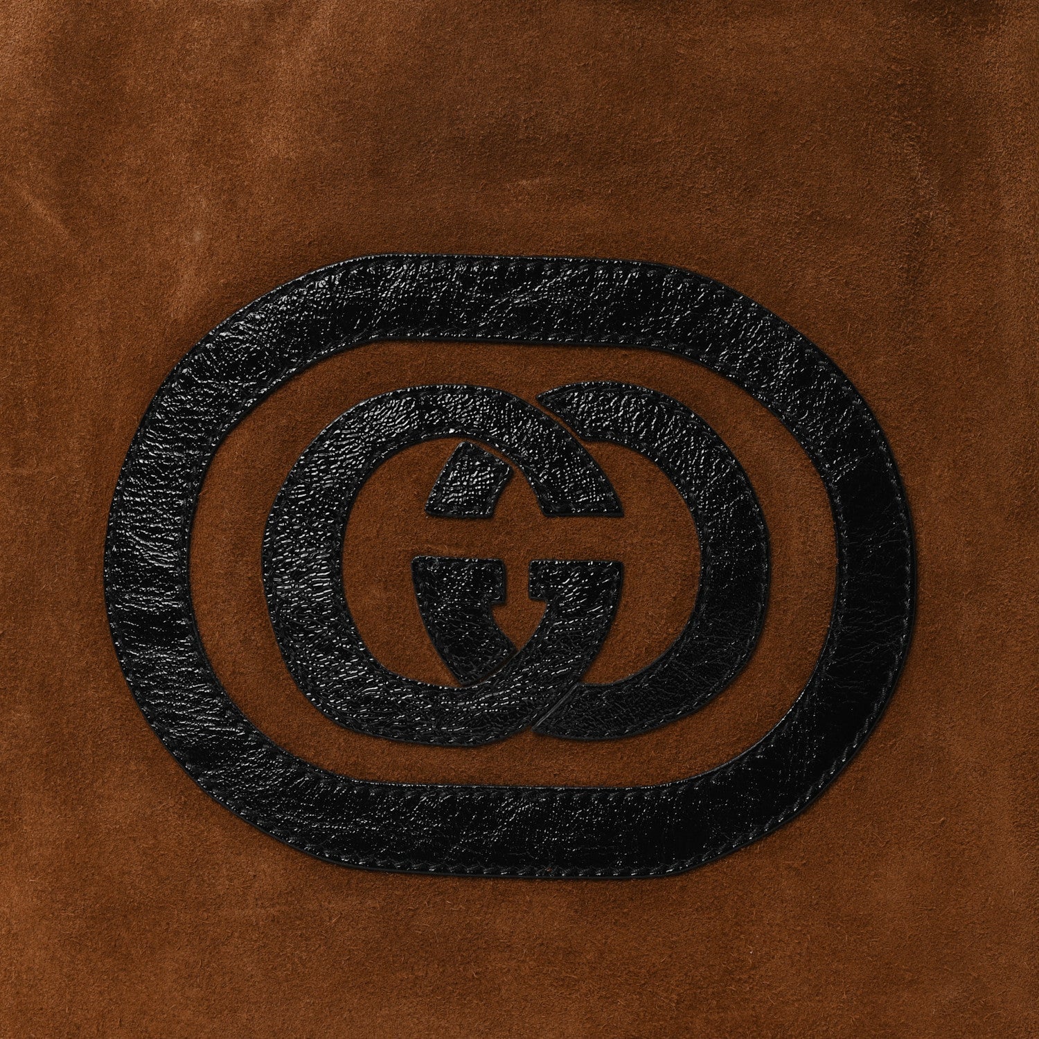 Suede Large Ophidia Vertical Shopping Tote Chestnut