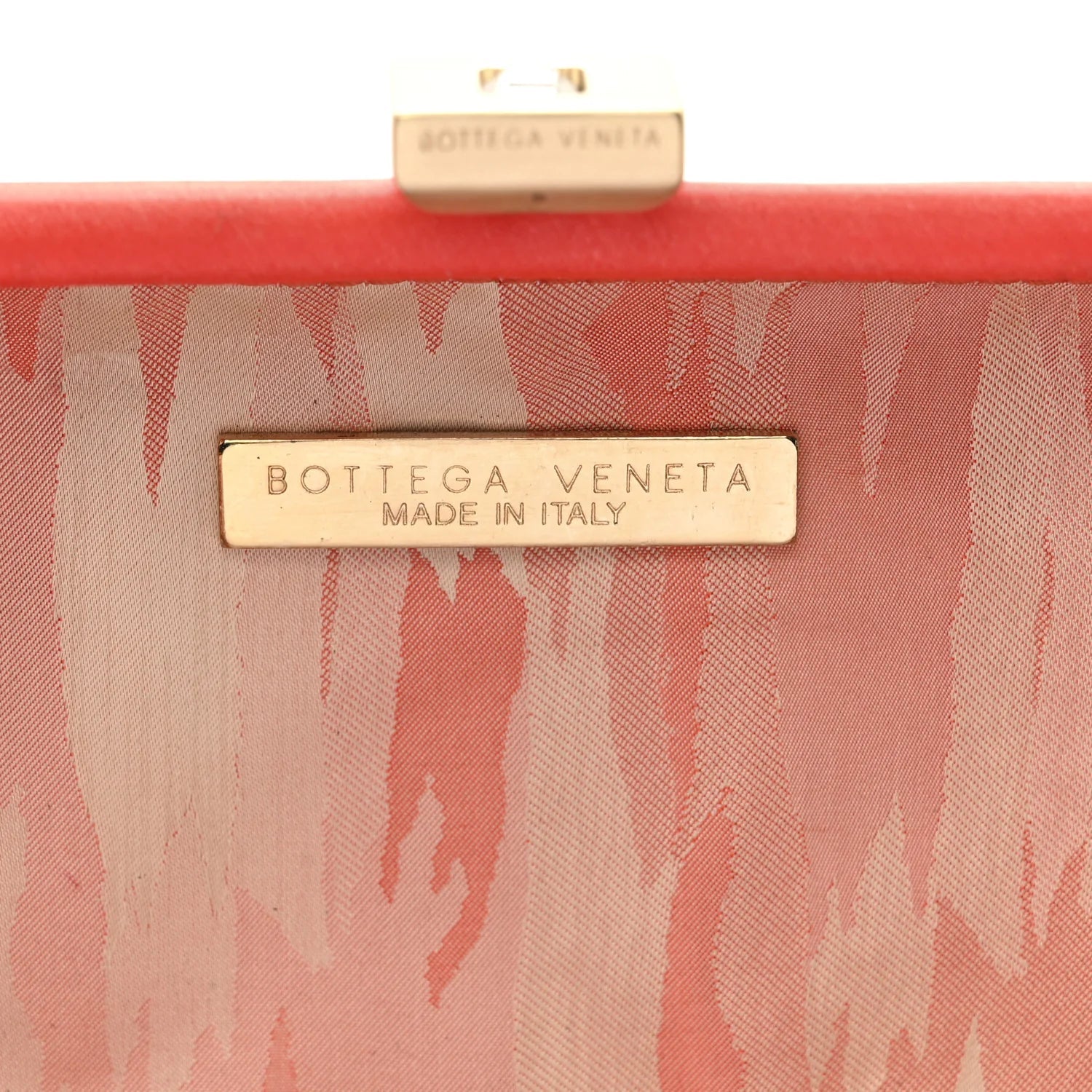 Satin Intrecciato Clutch Orange