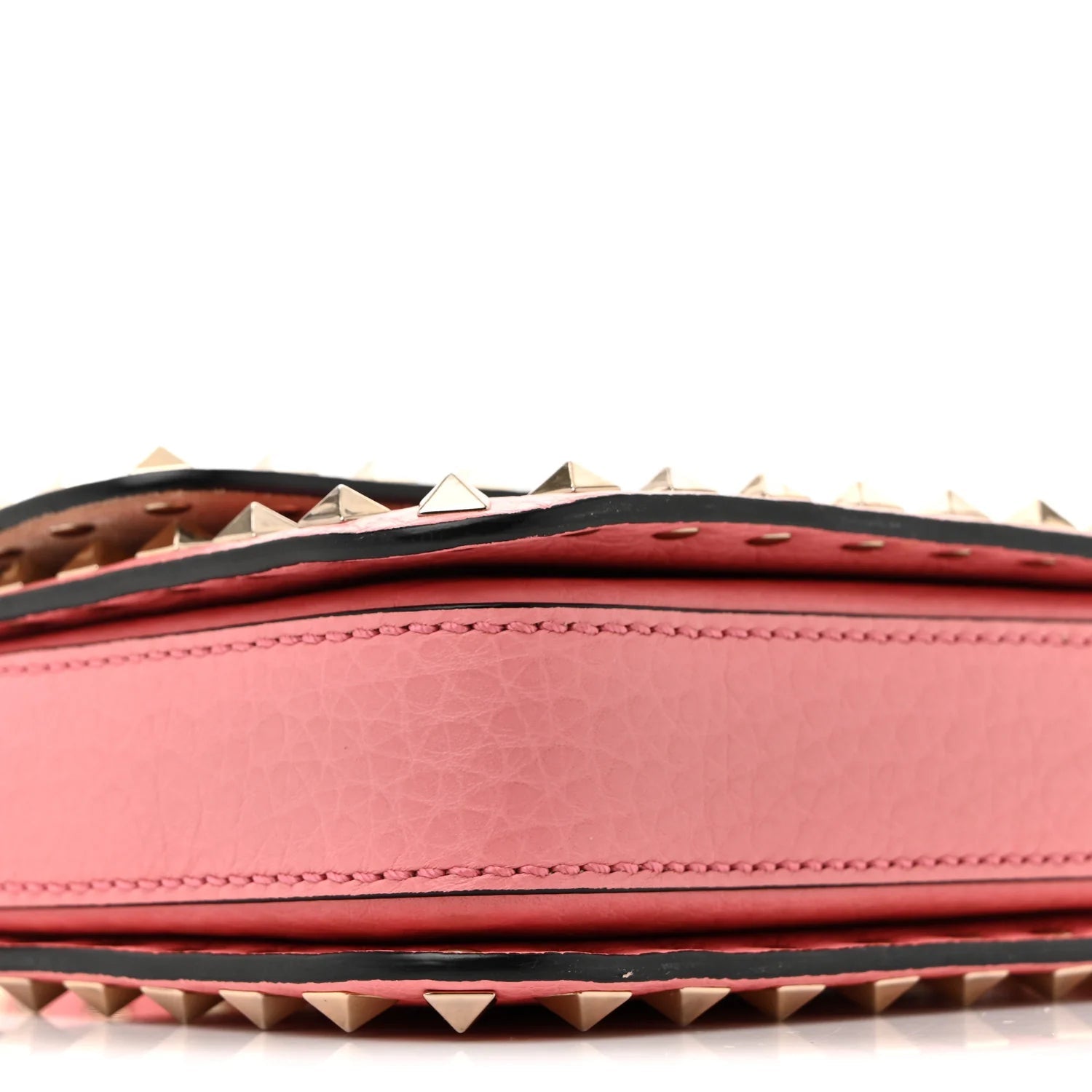 Vitello Rockstud Flap Crossbody Bag Pink