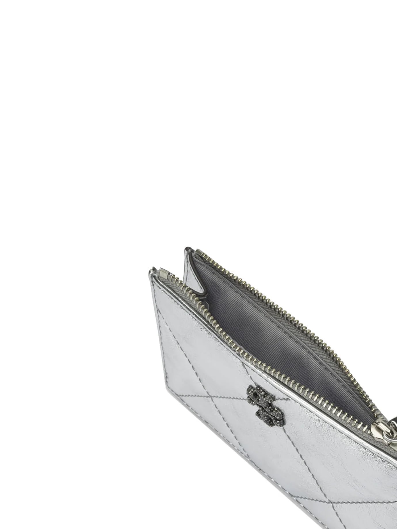 SILVER COW LEATHER CARD HOLDER