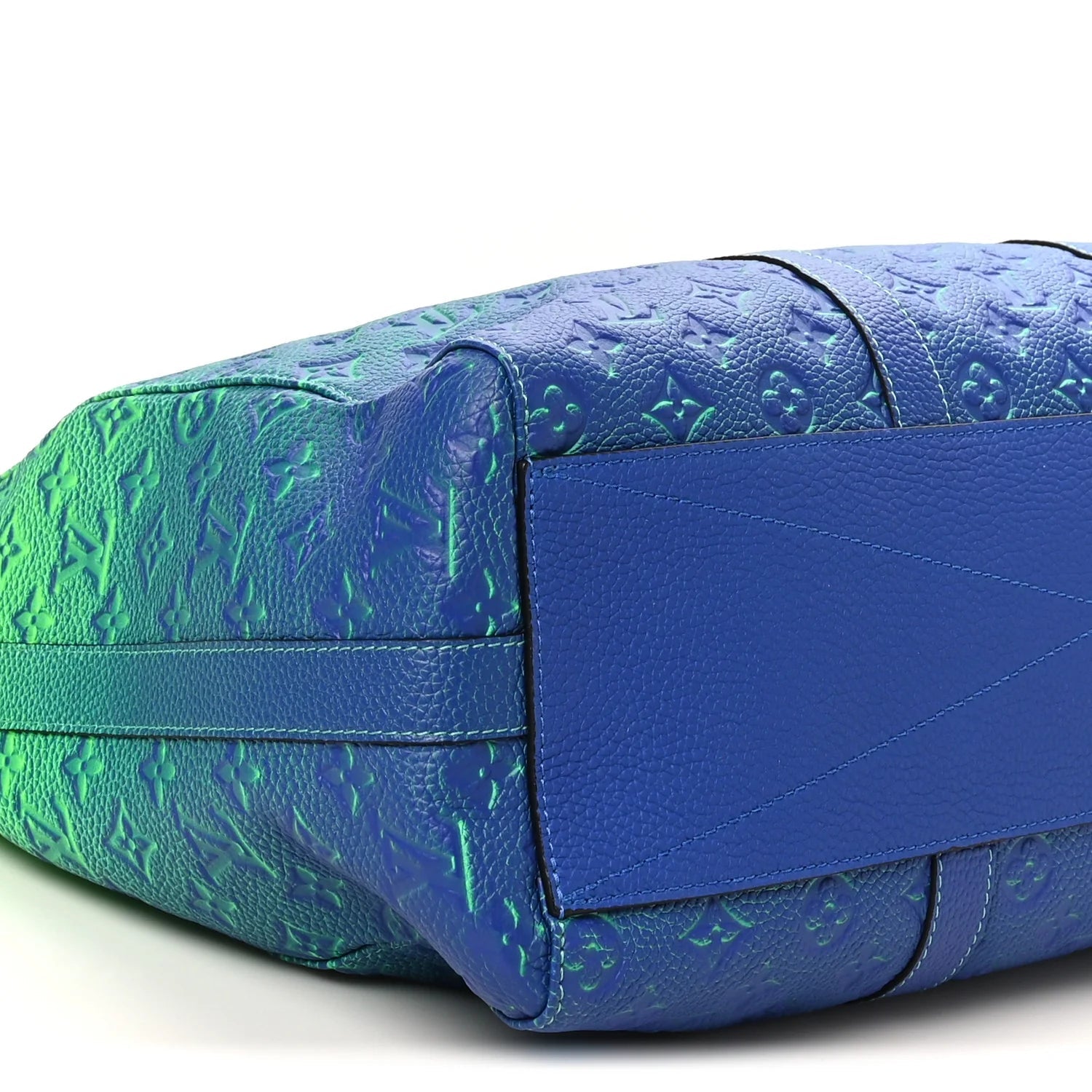 Taurillon Illusion Keepall Tote Bleu Vert