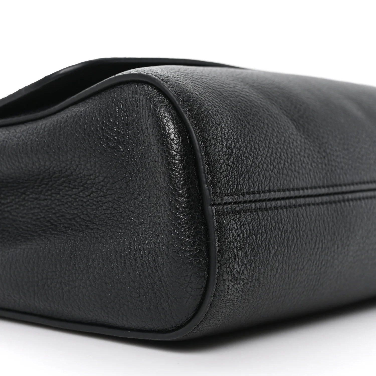 Small Classic Grain Calfskin Medium Lily Black