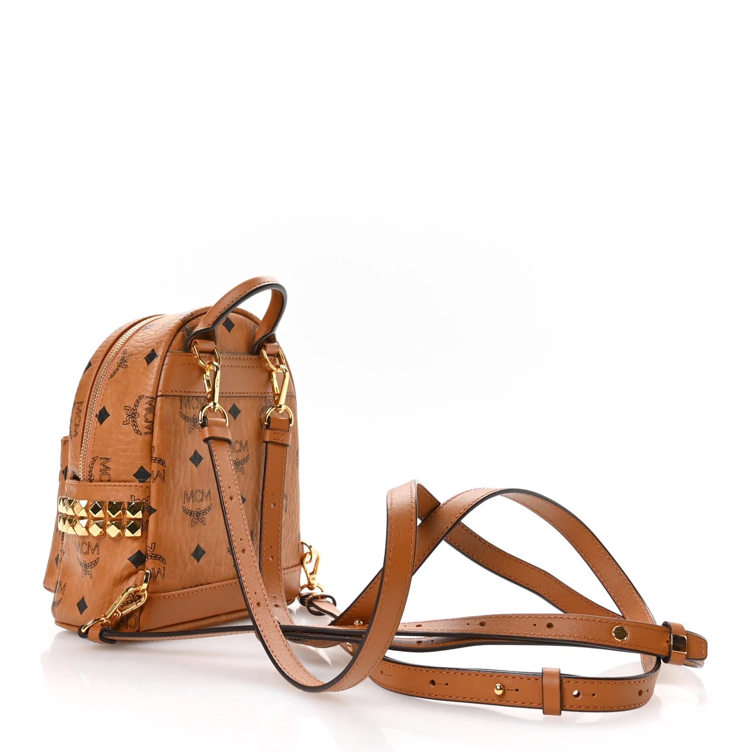Visetos Side Stud X-Mini Stark Backpack Cognac