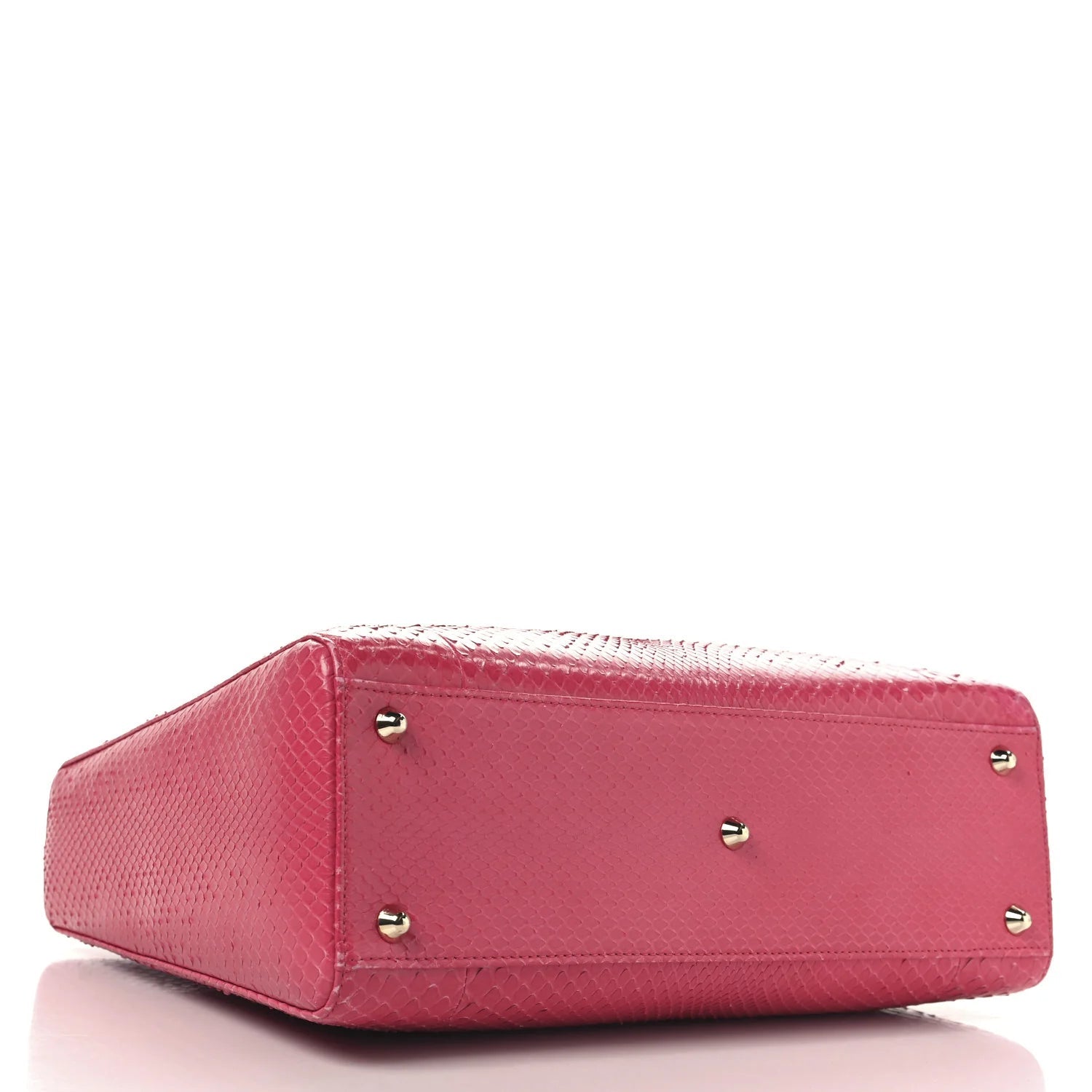 Snakeskin Large Lady Dior Pink