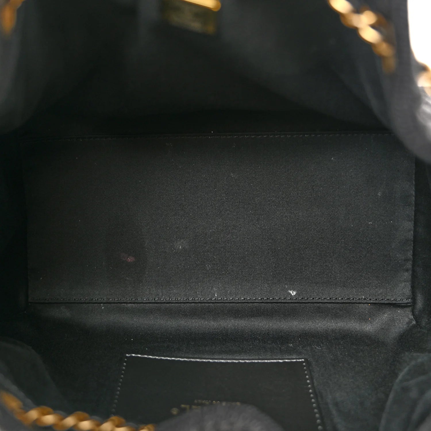 Washed Denim Quilted Small  25 Handbag Black