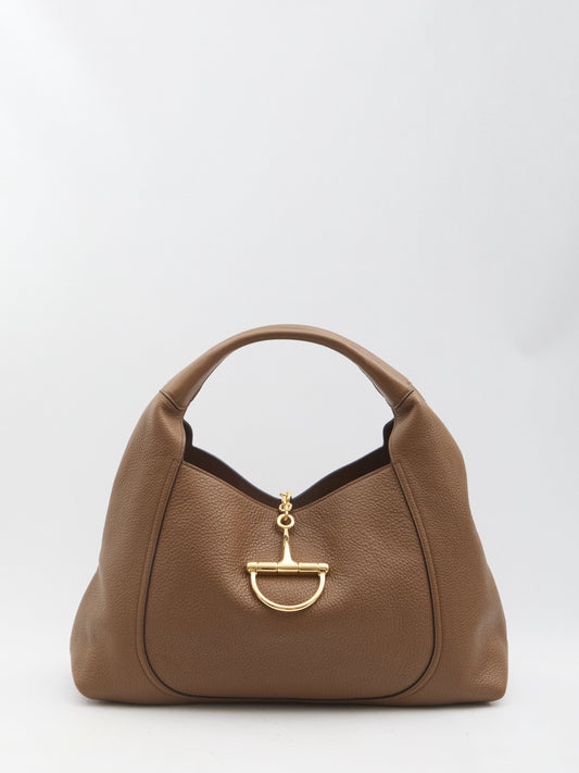 GRAINED LEATHER HANDBAG