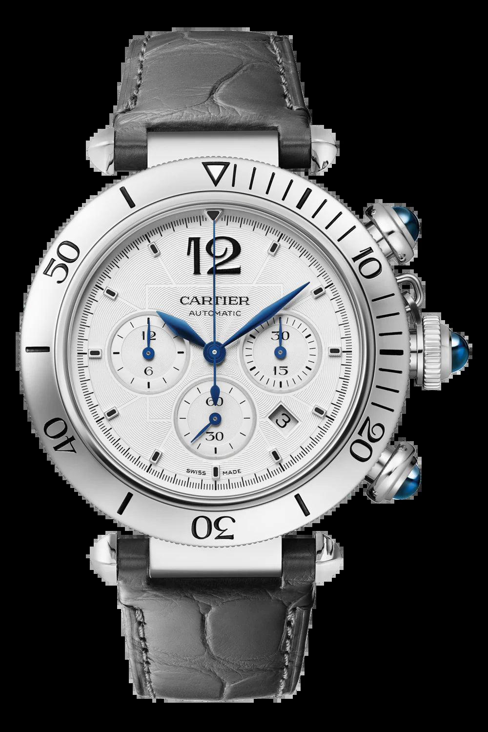 Unworn  Pasha De  Chronograph, Stainless Steel, 41Mm, Ref# WSPA0018, Box and Papers