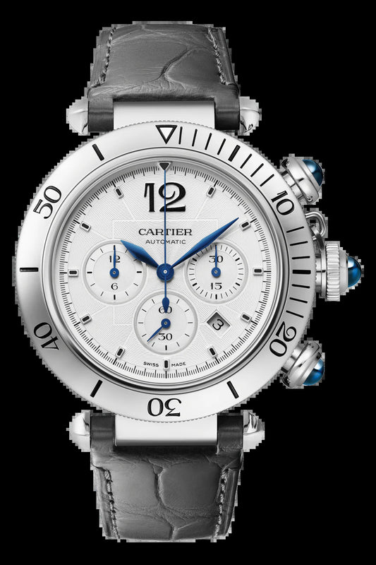 Unworn  Pasha De  Chronograph, Stainless Steel, 41Mm, Ref# WSPA0018, Box and Papers