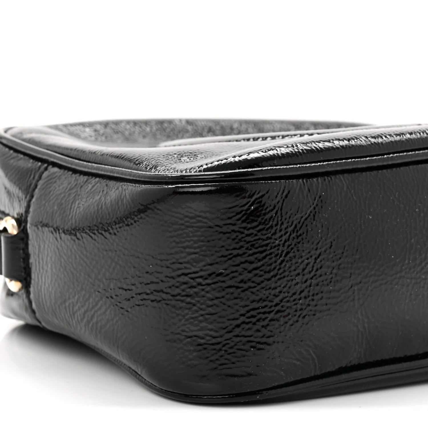 Soft Patent Small Soho Disco Bag Black