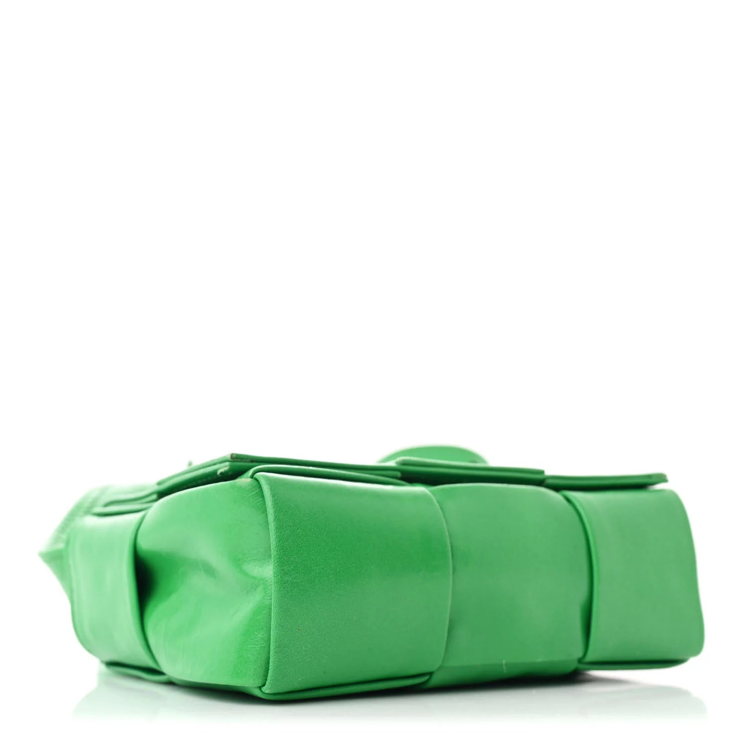 Crinkled Lambskin Maxi Intrecciato Extra Mini Cassette Crossbody Bag Parakeet