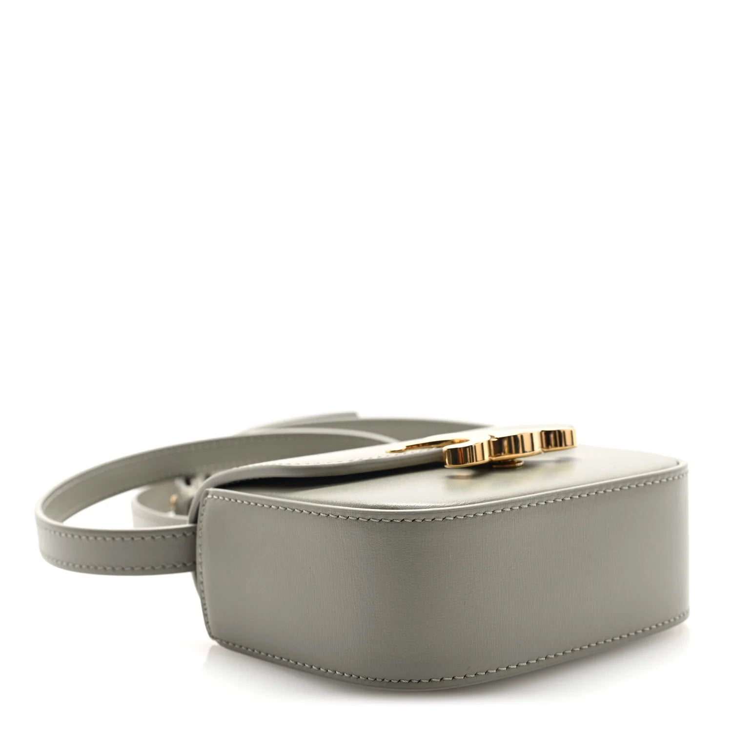 Shiny Calfskin Mini Triomphe Chalk