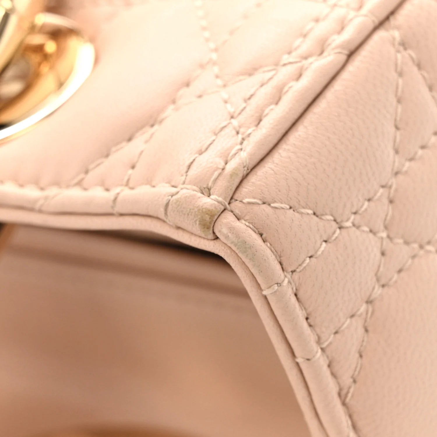 Lambskin Cannage Medium Lady Dior Light Pink