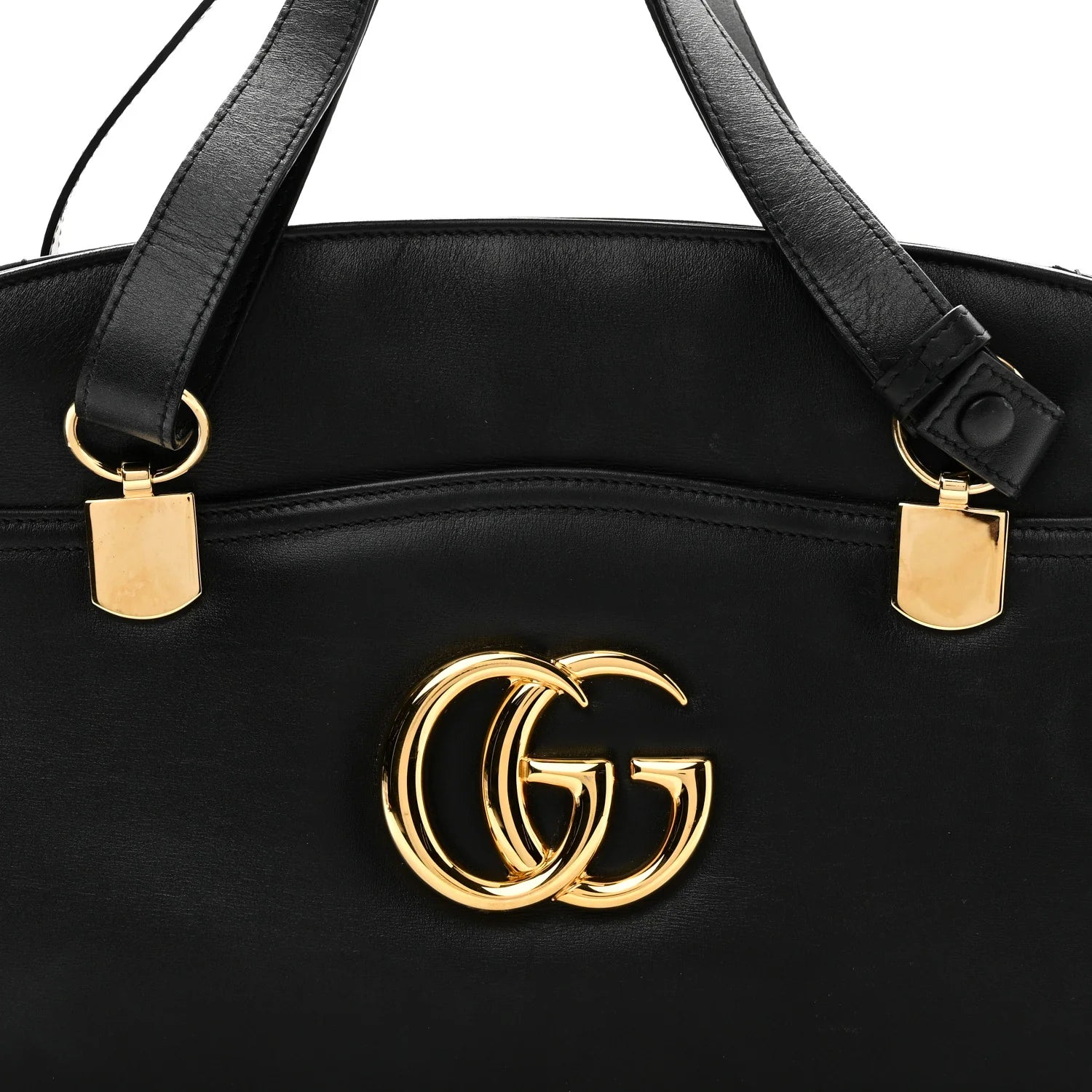 Vitello Palmellato Lux Large Arli Top Handle Bag Black