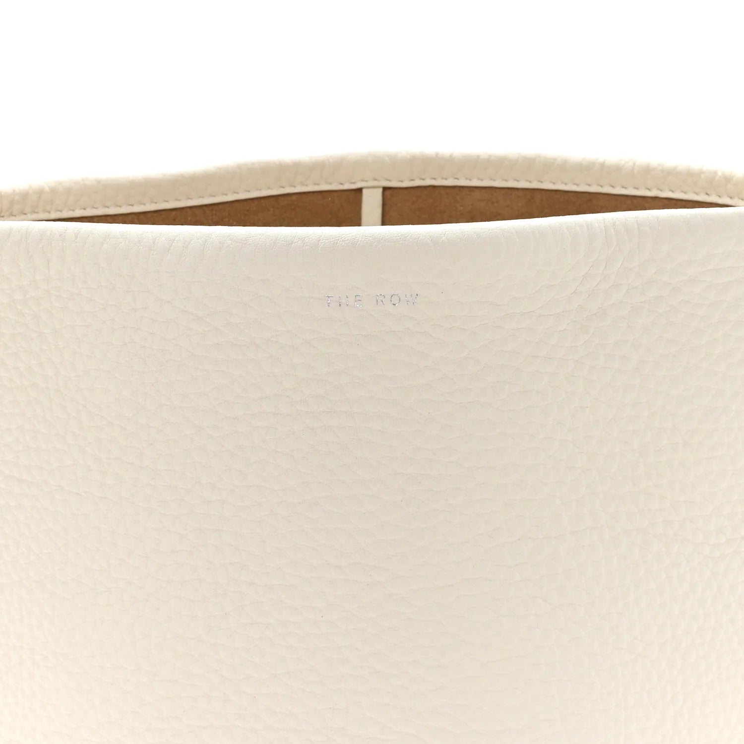 Grained Calfskin Small N/S Park Tote Ivory