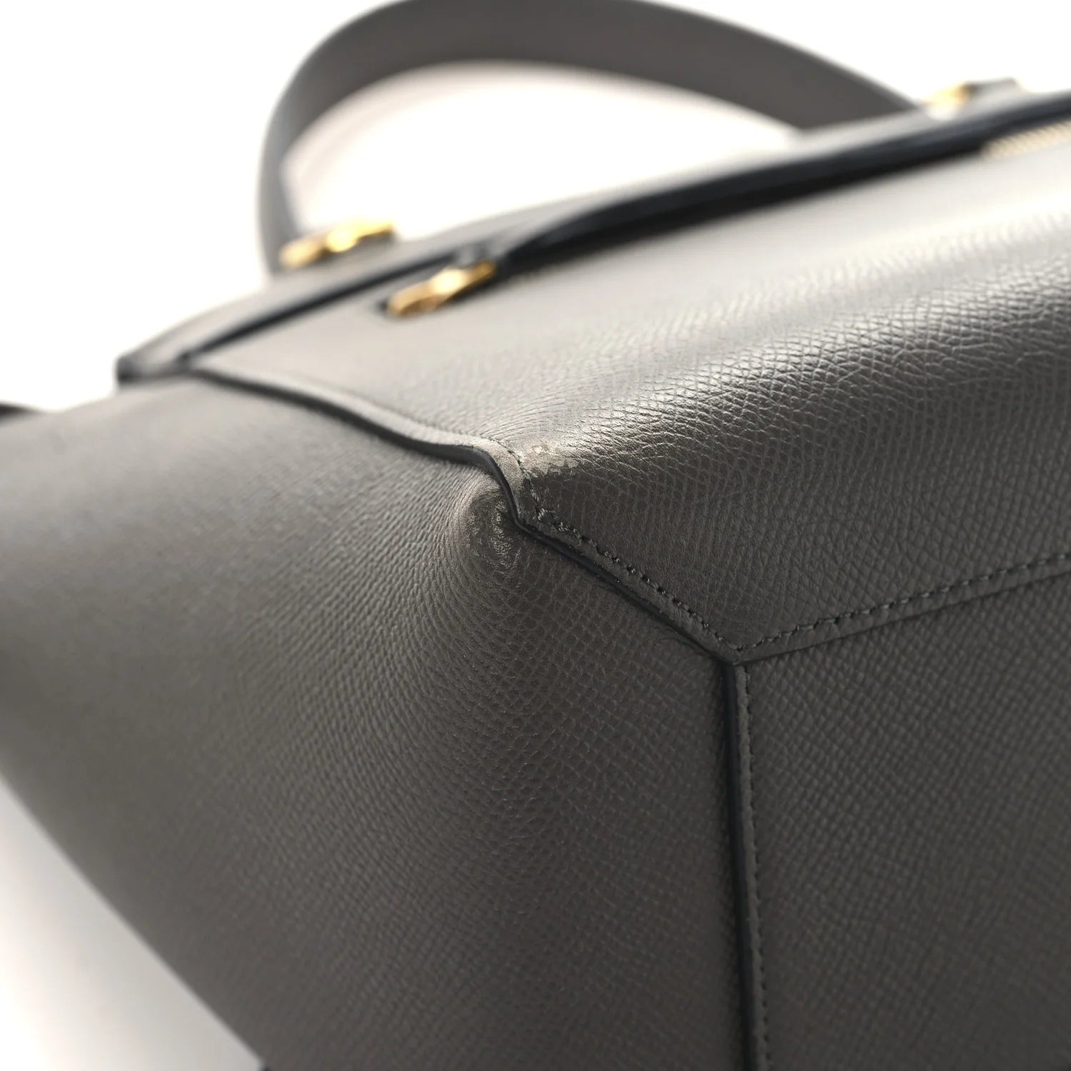 Grained Calfskin Micro Belt Bag Grey