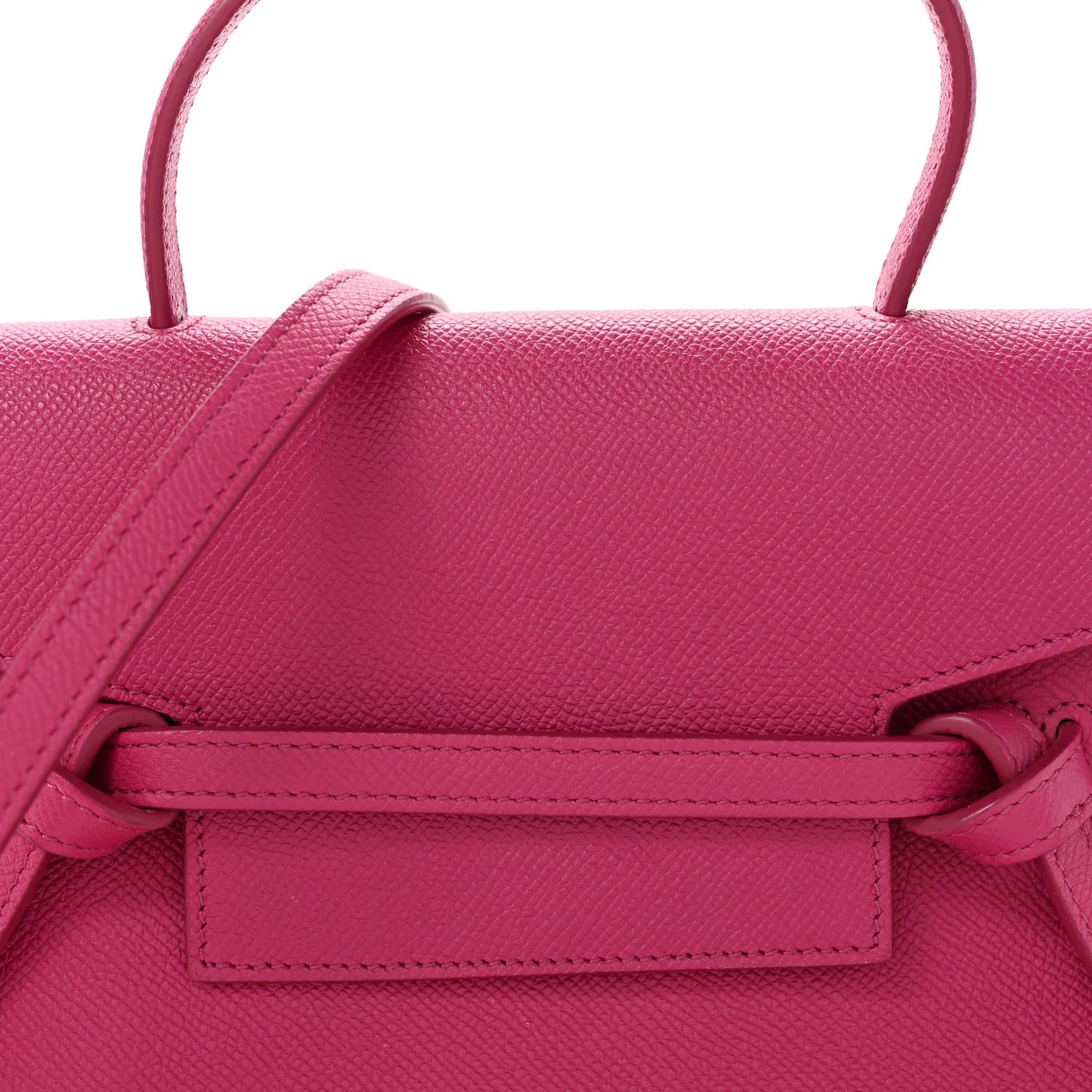 Grained Calfskin Nano Belt Bag Raspberry
