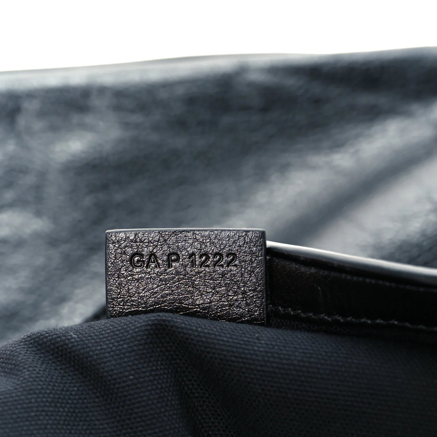 Tumbled Calfskin Large Voyou Bag Black