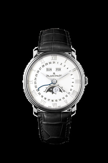 Unworn  Villeret SS Ultra Slim Moonphase and Complete Calender, Stainless Steel, 40 Mm, Ref# 6654-1127-55B, Box and Papers