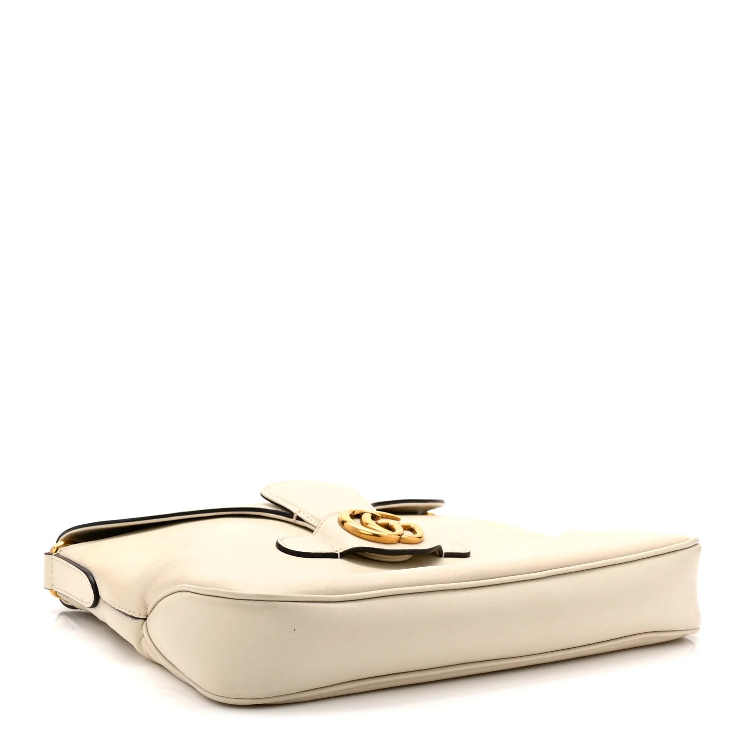 New Sakai Calfskin Lux Medium Dahlia Messenger Shoulder Bag Mystic White