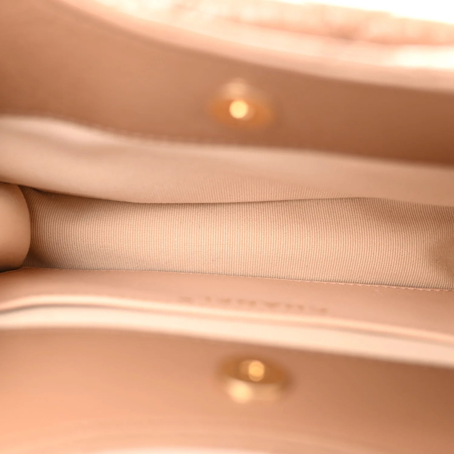 Shiny Crumpled Calfskin Quilted Small Wavy CC Hobo Dark Beige