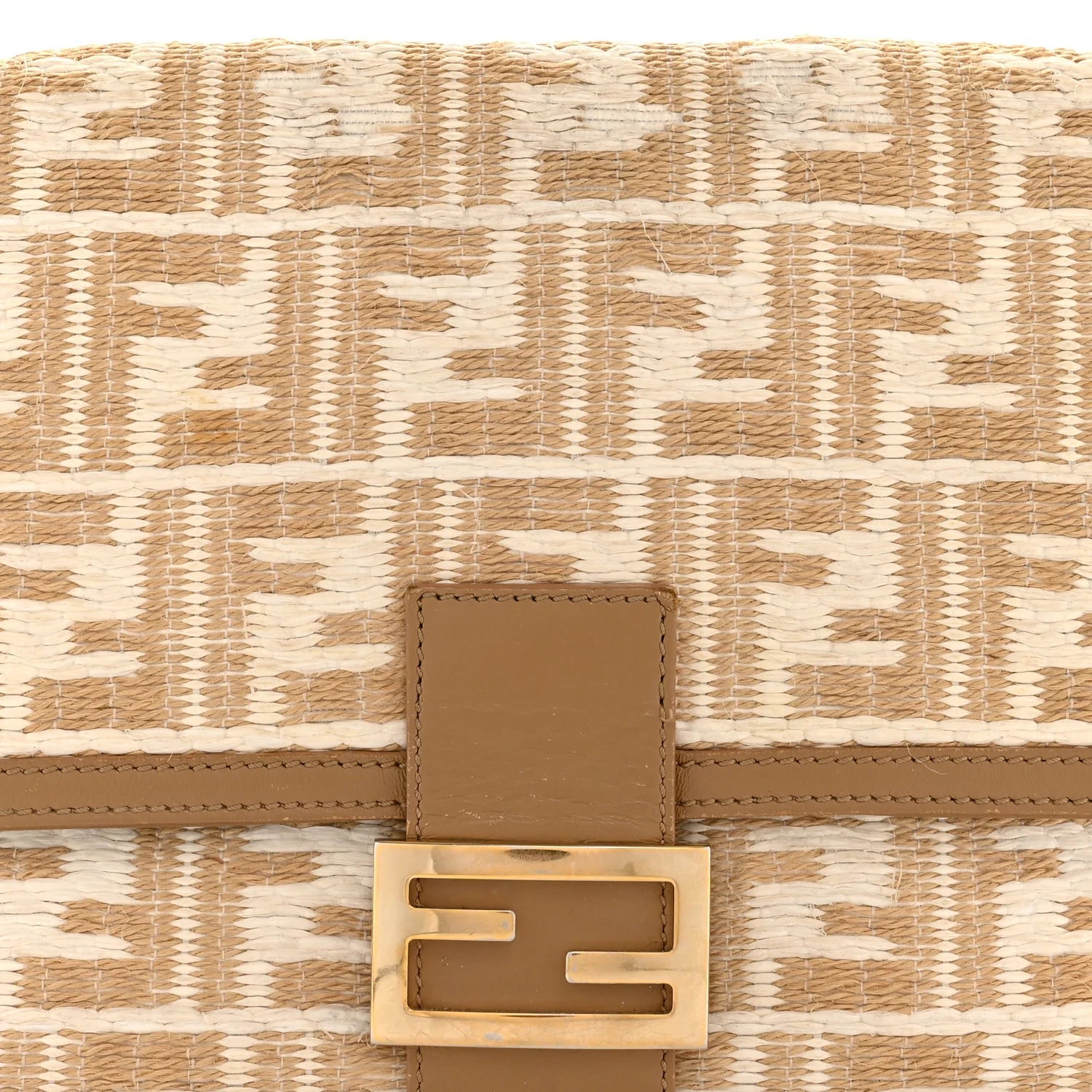Raffia Mama Baguette Beige
