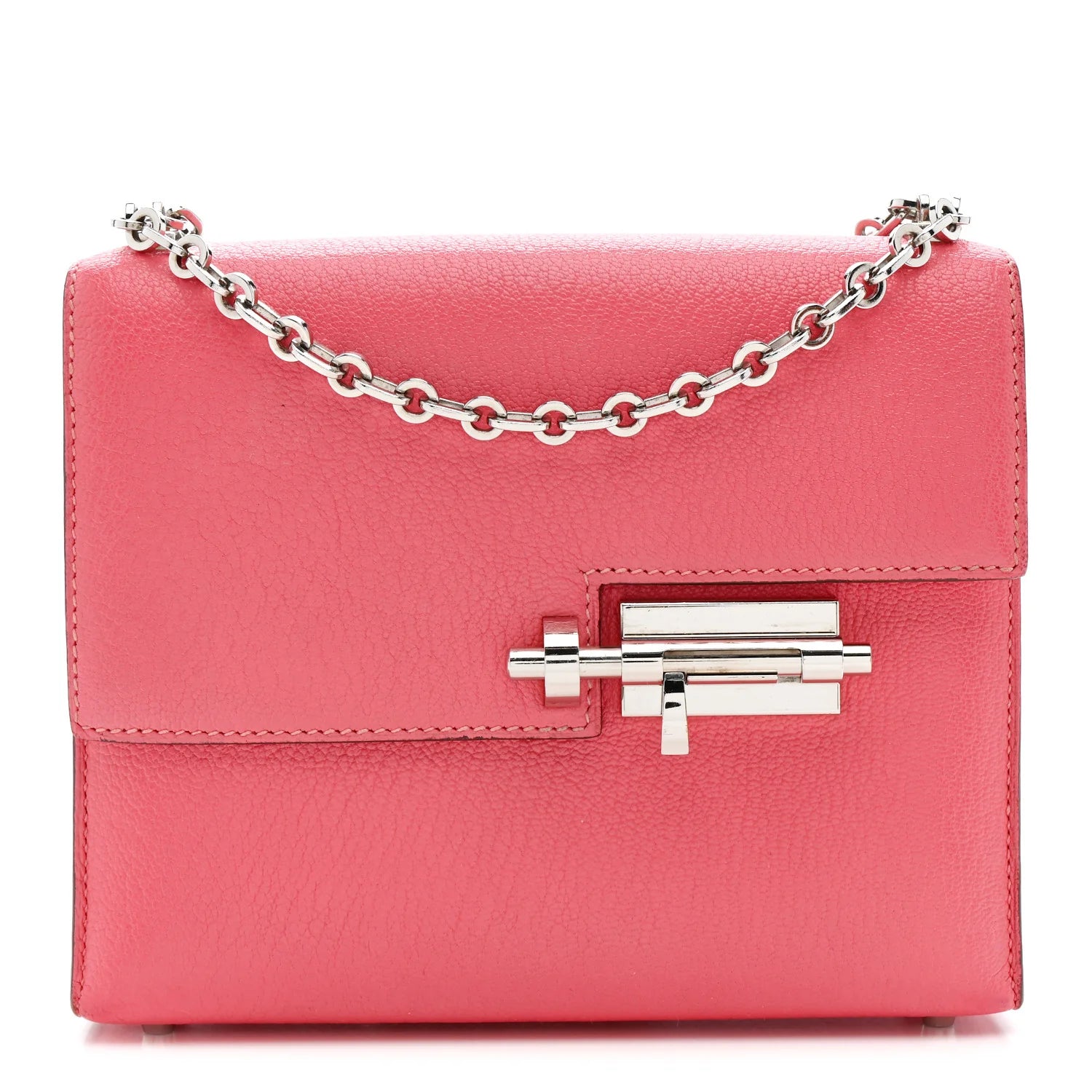 Chevre Mysore Mini Verrou Chaine Bag Rose Azalee