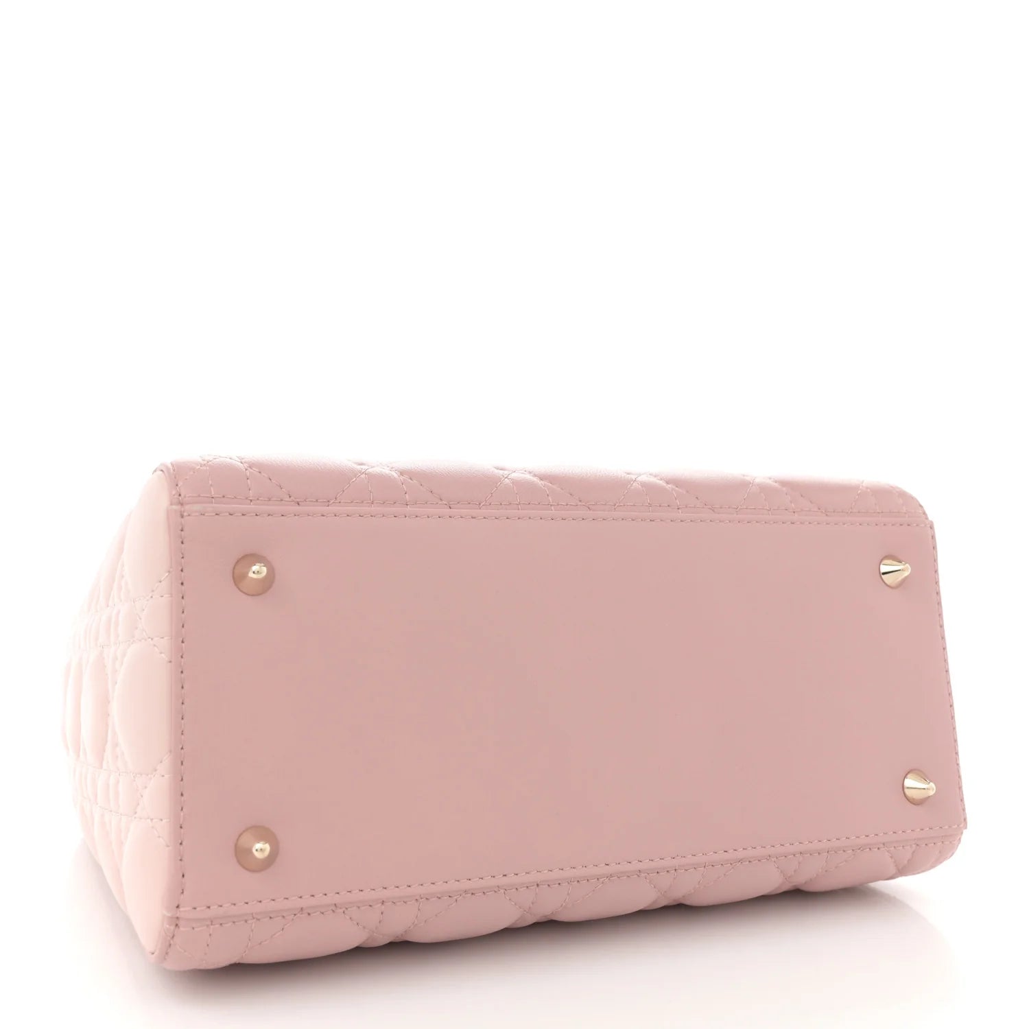 Lambskin Cannage Medium Tri-Color Lady Dior Rose Pale