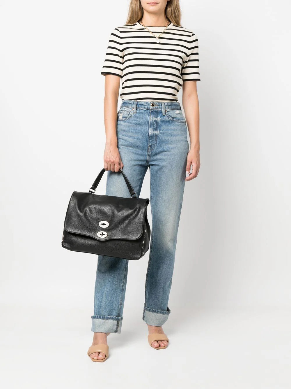 POSTINA DAILY MEDIUM LEATHER HANDBAG