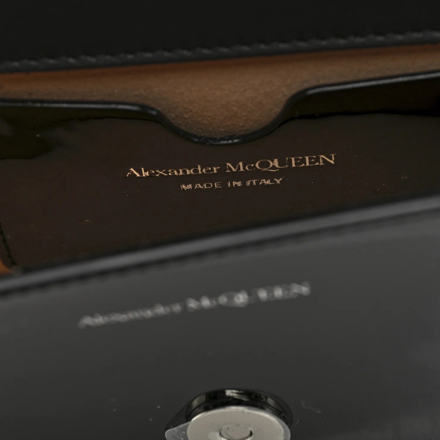 Patent Jeweled Satchel Black