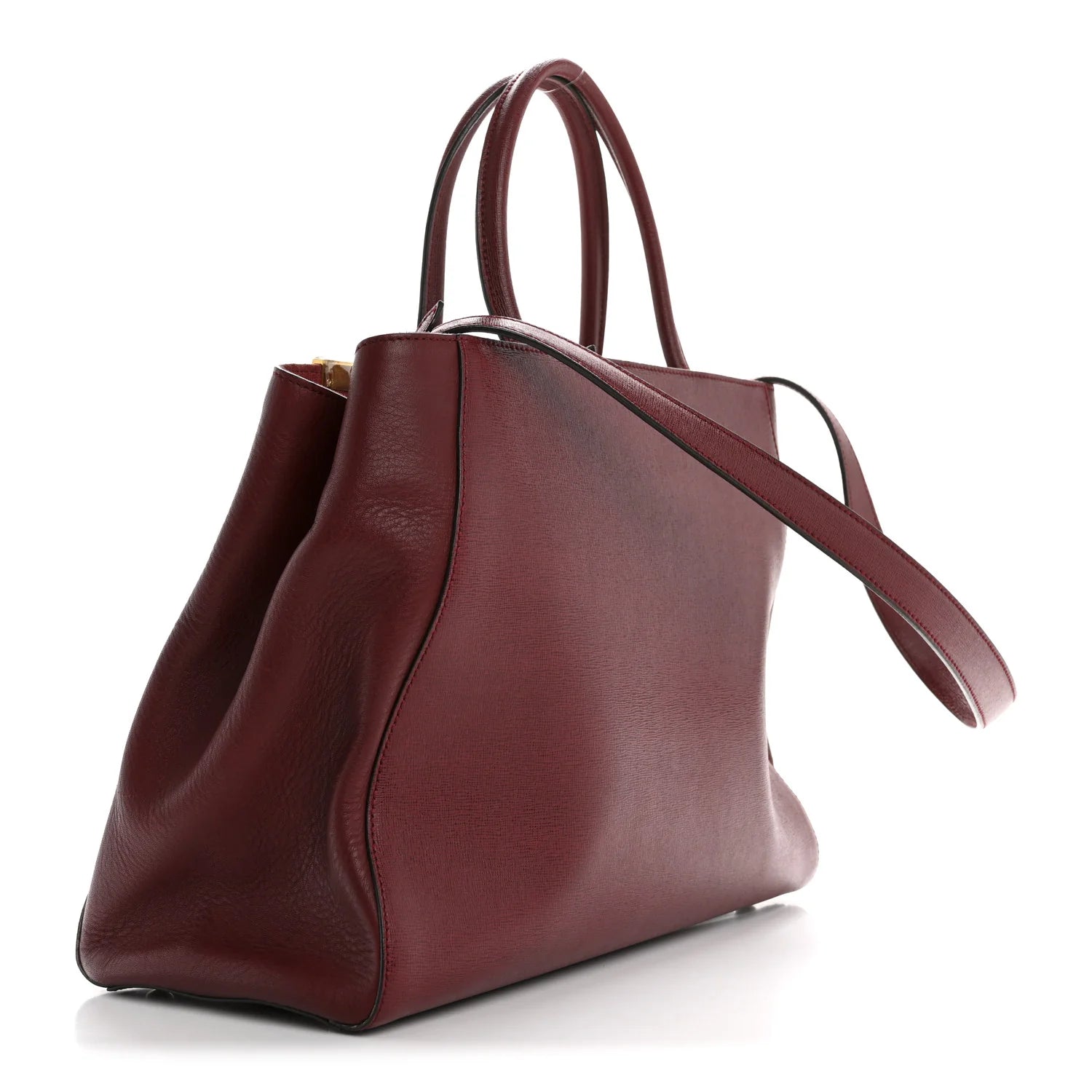 Vitello Elite Regular 2Jours Tote Rosso Scuro Ciliegia