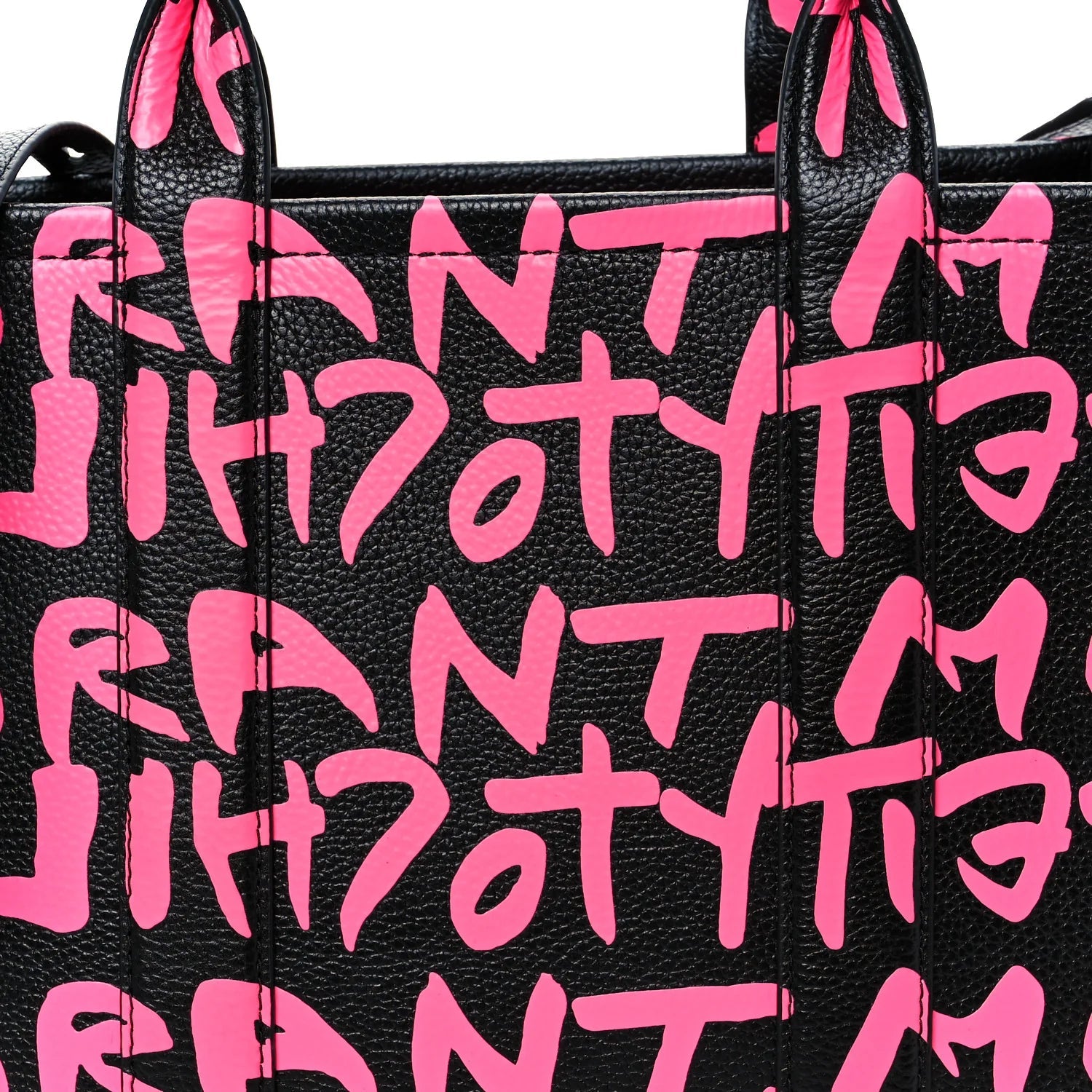 X STEPHEN SPROUSE Grained Calfskin Medium the Tote Bag Pink