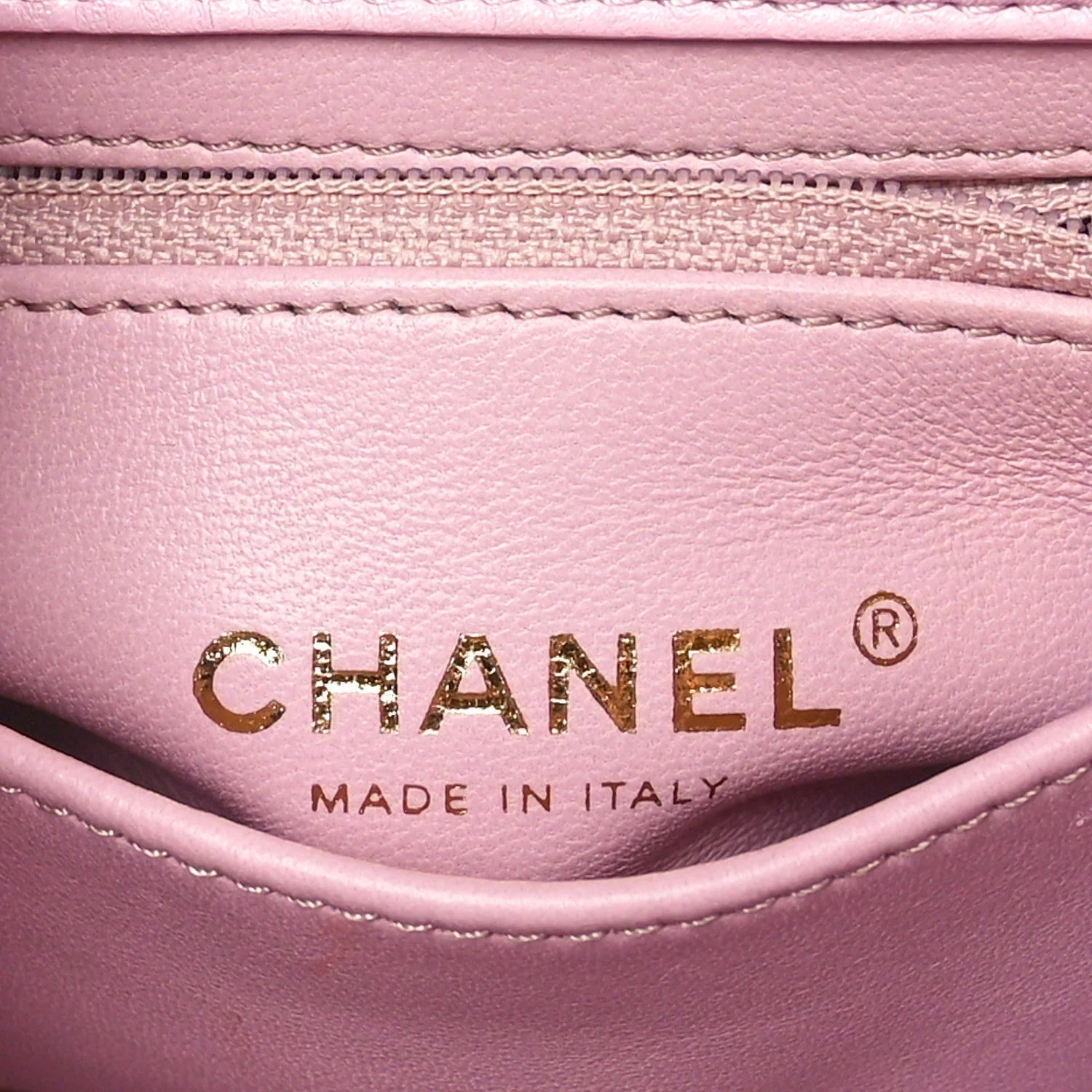 Crumpled Lambskin Quilted Mini CC Links Top Handle Flap Light Pink